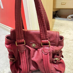 Marc Jacobs red leather shoulder bag
